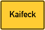Place name sign Kaifeck