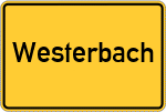 Place name sign Westerbach