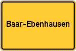 Place name sign Baar-Ebenhausen