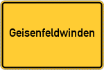 Place name sign Geisenfeldwinden