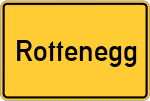 Place name sign Rottenegg