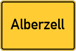 Place name sign Alberzell