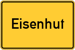Place name sign Eisenhut, Oberbayern