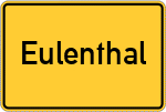 Place name sign Eulenthal