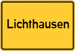 Place name sign Lichthausen