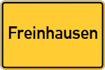 Place name sign Freinhausen, Oberbayern