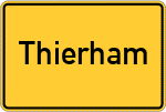 Place name sign Thierham, Paar