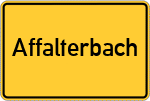 Place name sign Affalterbach, Kreis Pfaffenhofen an der Ilm