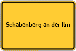 Place name sign Schabenberg an der Ilm