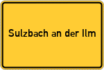 Place name sign Sulzbach an der Ilm
