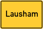 Place name sign Lausham