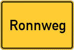 Place name sign Ronnweg, Kreis Pfaffenhofen an der Ilm