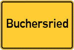 Place name sign Buchersried