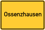 Place name sign Ossenzhausen, Kreis Pfaffenhofen an der Ilm
