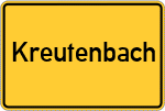 Place name sign Kreutenbach