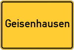 Place name sign Geisenhausen, Kreis Pfaffenhofen an der Ilm