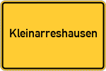 Place name sign Kleinarreshausen, Kreis Pfaffenhofen an der Ilm