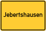 Place name sign Jebertshausen