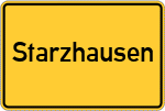 Place name sign Starzhausen