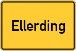 Place name sign Ellerding