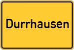 Place name sign Durrhausen