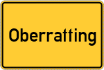 Place name sign Oberratting