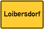 Place name sign Loibersdorf