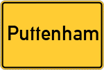 Place name sign Puttenham, Kreis Wasserburg am Inn