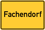 Place name sign Fachendorf, Kreis Bad Aibling