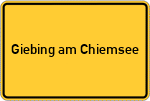 Place name sign Giebing am Chiemsee