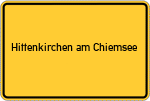 Place name sign Hittenkirchen am Chiemsee