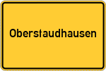 Place name sign Oberstaudhausen, Mangfall