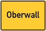 Place name sign Oberwall, Mangfall