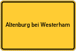 Place name sign Altenburg bei Westerham