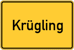 Place name sign Krügling