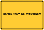 Place name sign Unteraufham bei Westerham