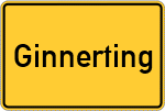 Place name sign Ginnerting, Oberbayern