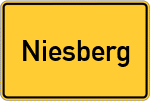 Place name sign Niesberg, Oberbayern