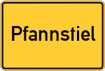 Place name sign Pfannstiel, Oberbayern