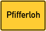 Place name sign Pfifferloh