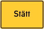 Place name sign Stätt, Oberbayern