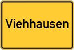 Place name sign Viehhausen