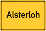 Place name sign Alsterloh
