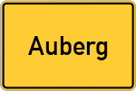 Place name sign Auberg