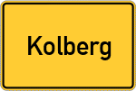 Place name sign Kolberg