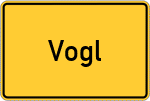 Place name sign Vogl