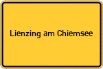 Place name sign Lienzing am Chiemsee