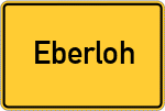 Place name sign Eberloh