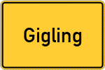 Place name sign Gigling