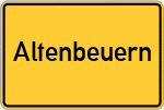 Place name sign Altenbeuern